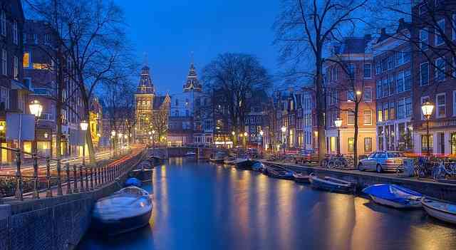 amsterdam night view