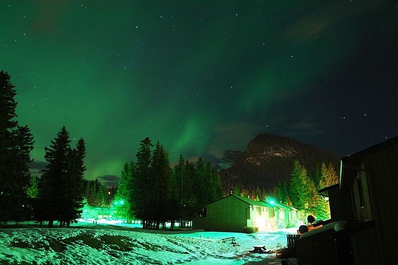Northern lights over Banff canada