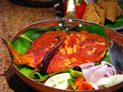 Spicy fish from Kerala. South Indian Cuisine
