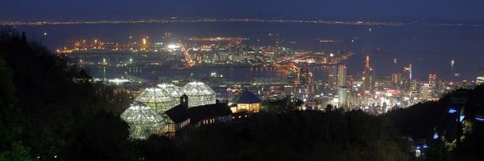 Kobe Japan Night View from Nunobiki Herb Garden