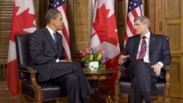 Stephen Harper and Barack Obama